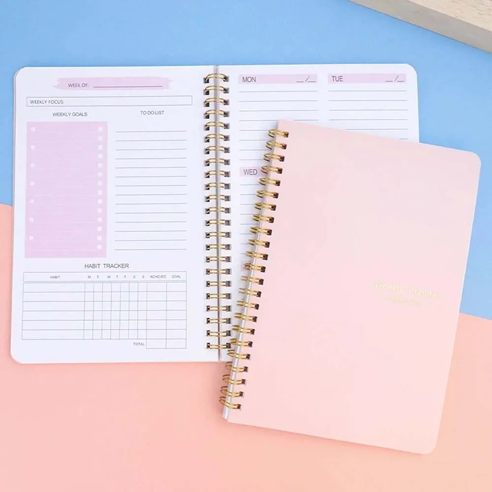 Planned Parenthood - สมุดวางแผนรายสัปดาห์ A5 สมุดวางแผนรายวัน ดีไซน์เรียบง่าย พกพาสะดวก สำหรับการเรียน